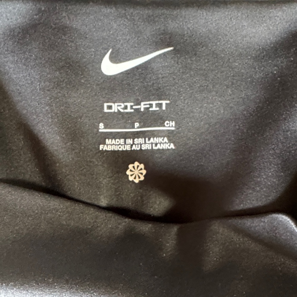 Nike Black Leggings with White Swoosh - Picture 2 of 3
